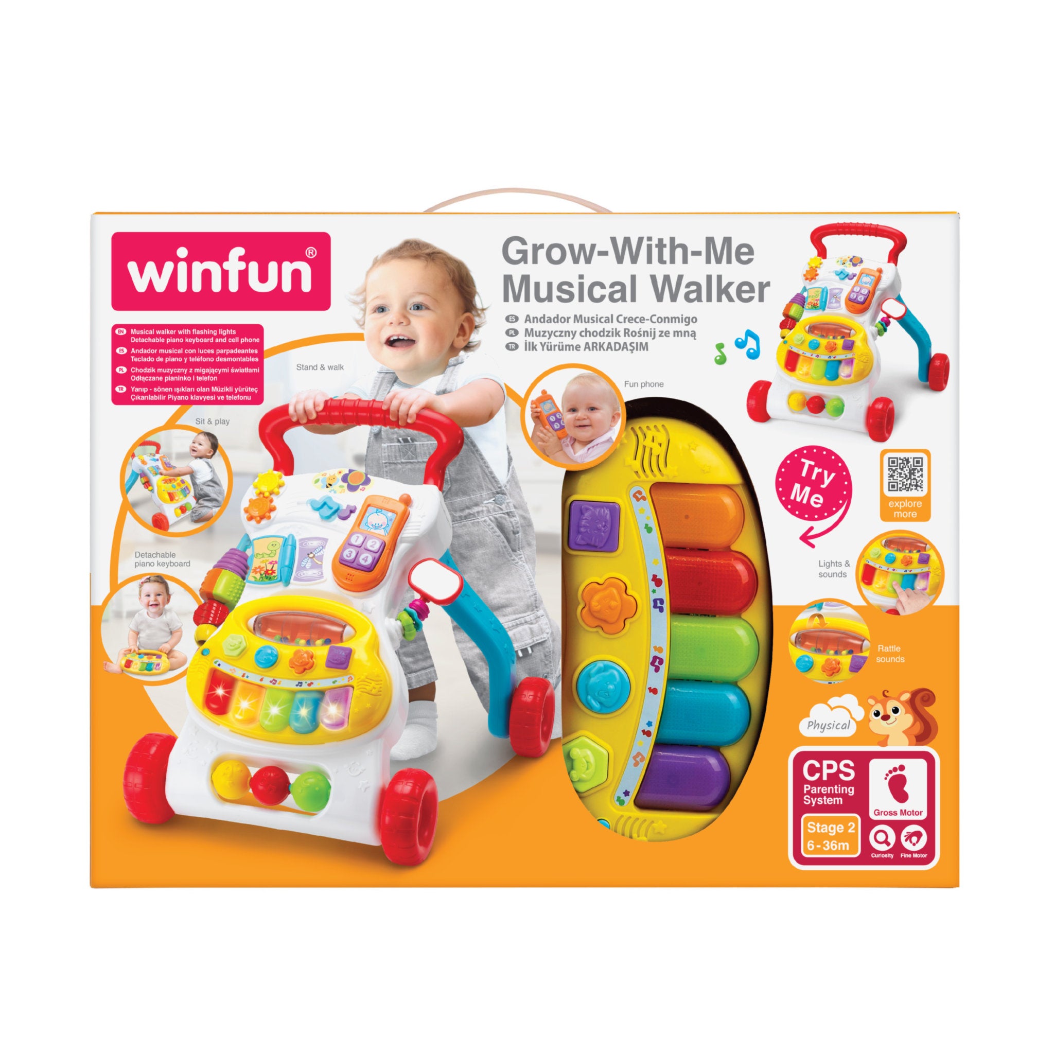 Winfun Grow-With-Me Musical Walker