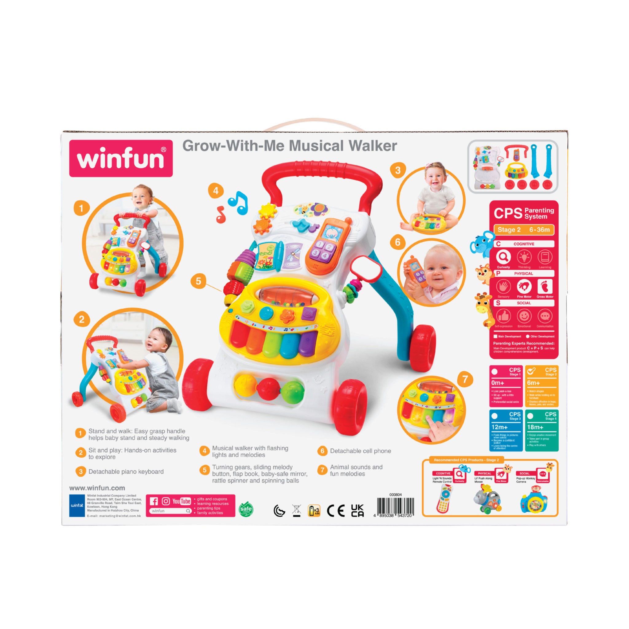 Winfun Grow-With-Me Musical Walker