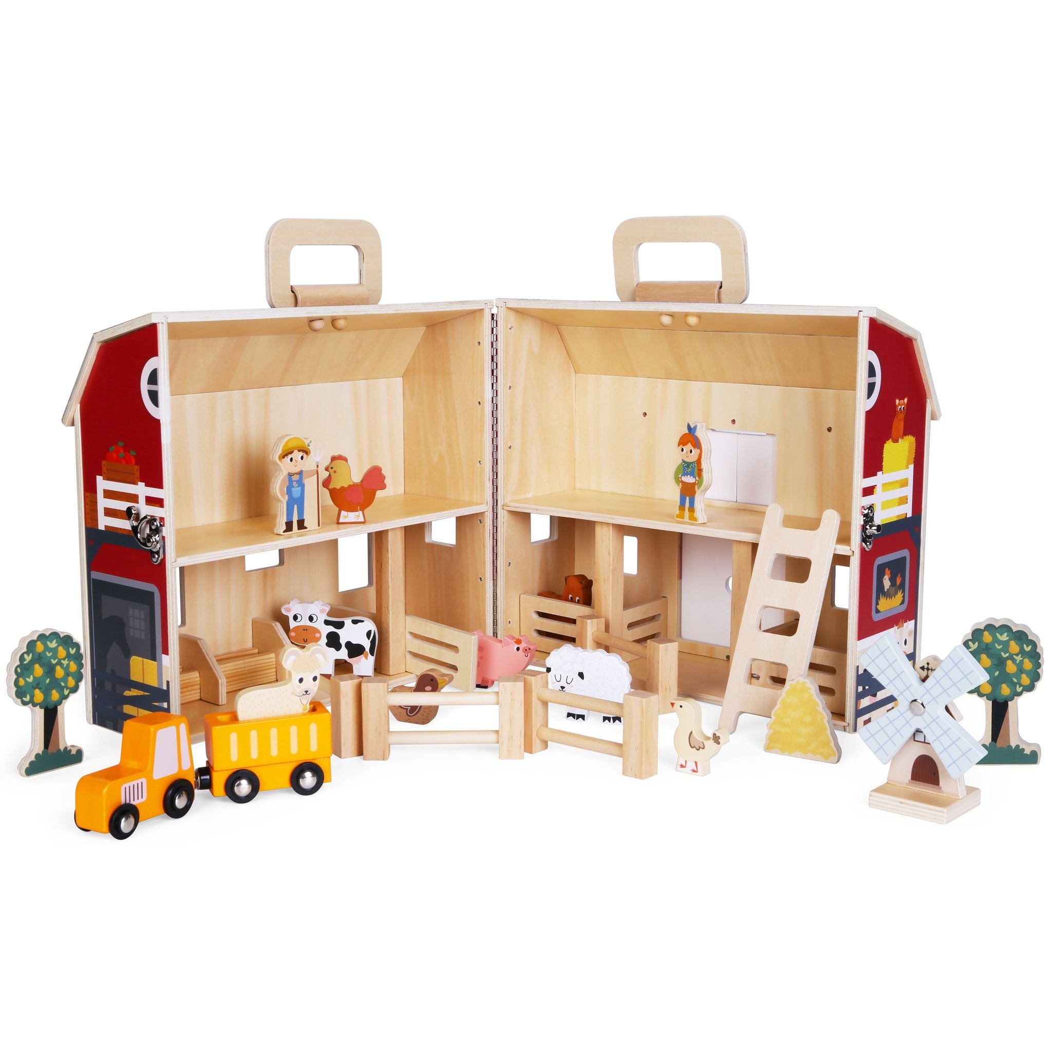 Wooden Barn Playset & Accessories