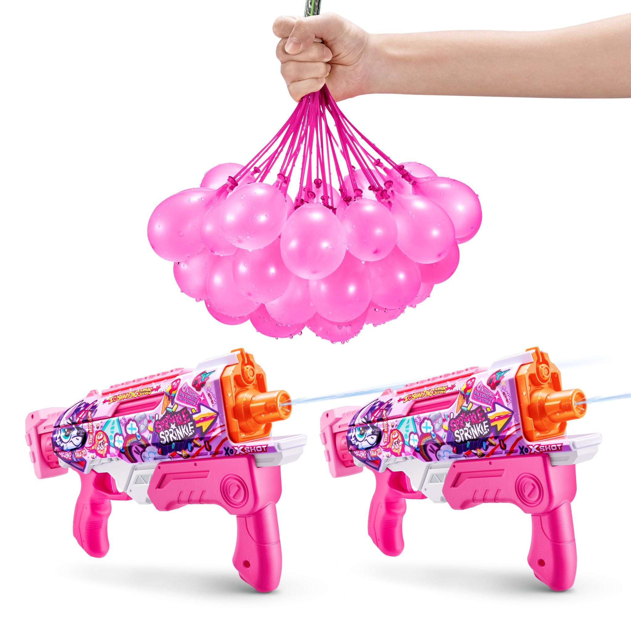 ZURU XSHOT Water & Bunch O Balloons Unicorn Hyperload Fast Fill 2 Splash Pack