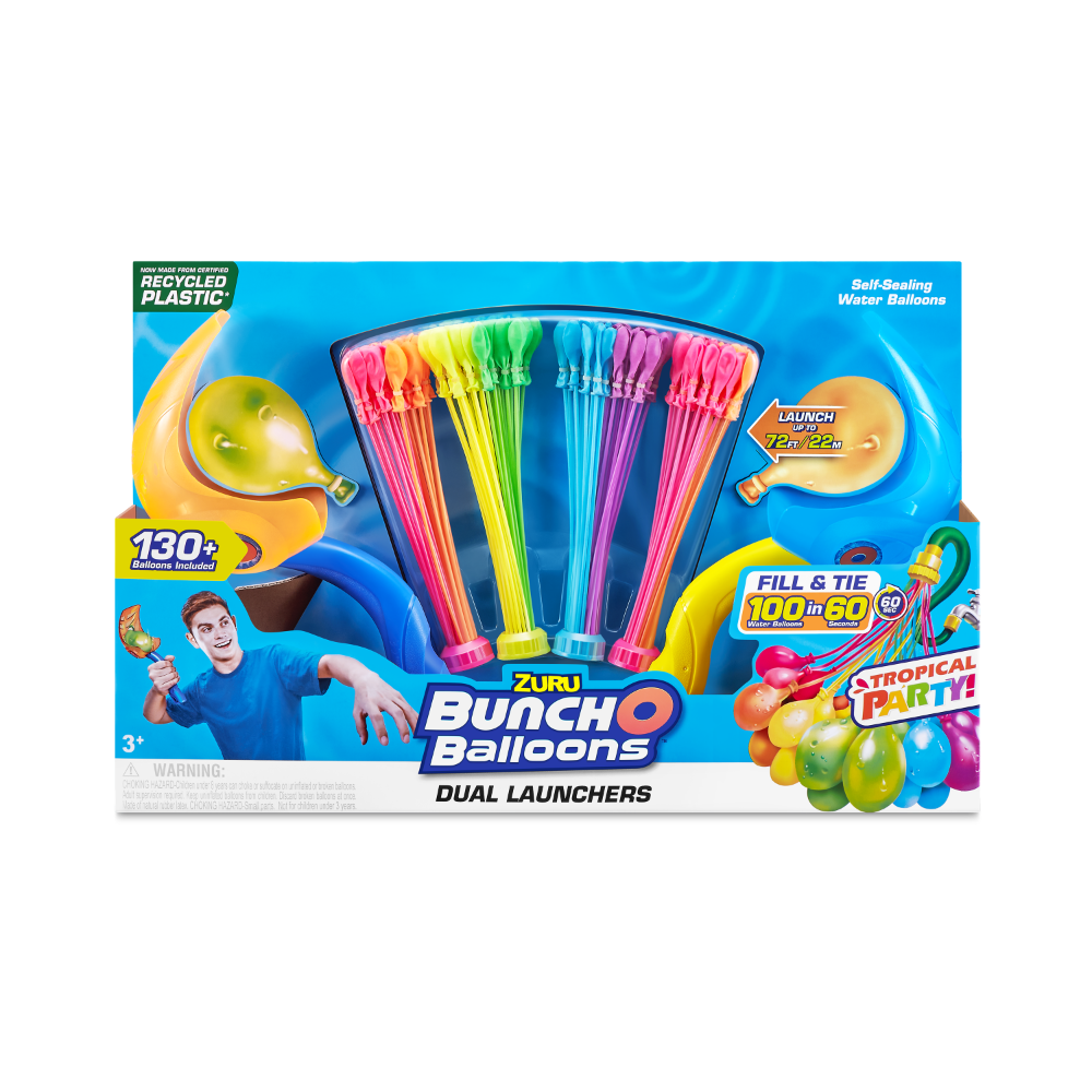 ZURU Bunch O Balloons Tropical Party Launcher 2 Pack With 100 Water Balloons