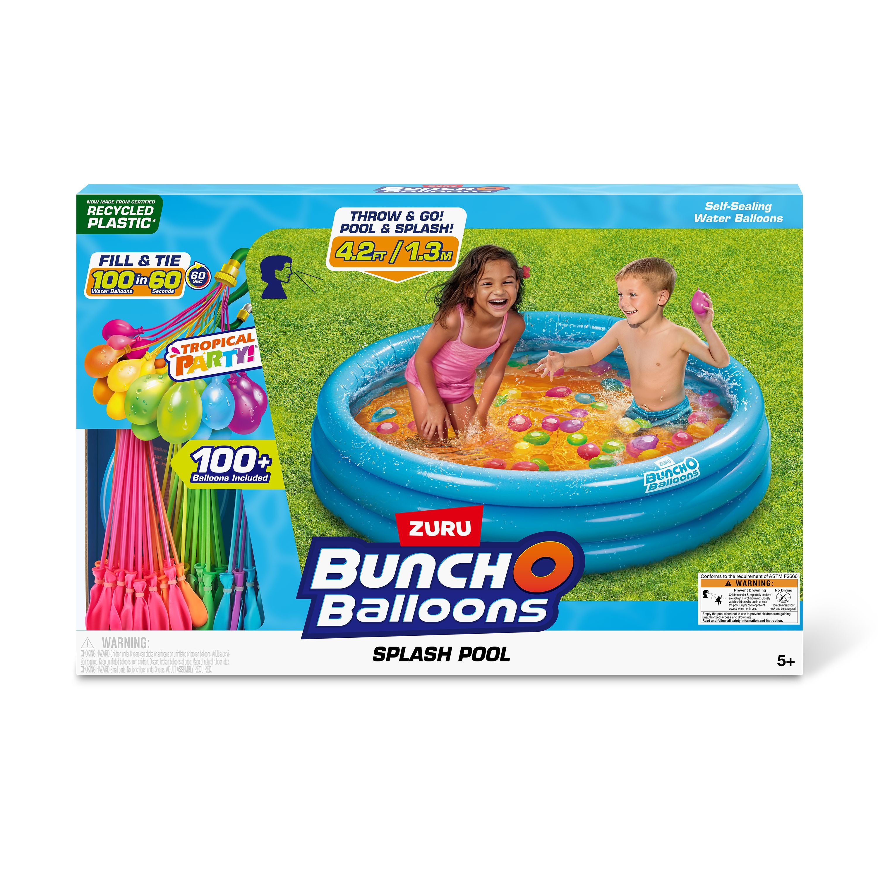 ZURU Bunch O Balloons Tropical Party Splash Pool With 100 Water Balloons