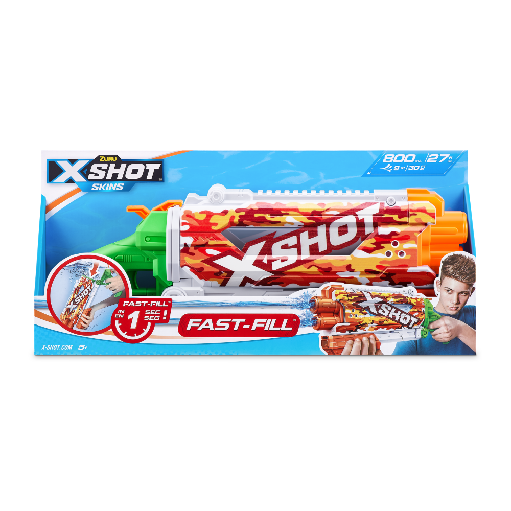 ZURU XSHOT Skins Fast Fill Pump Action Water Blaster Assorted Styles