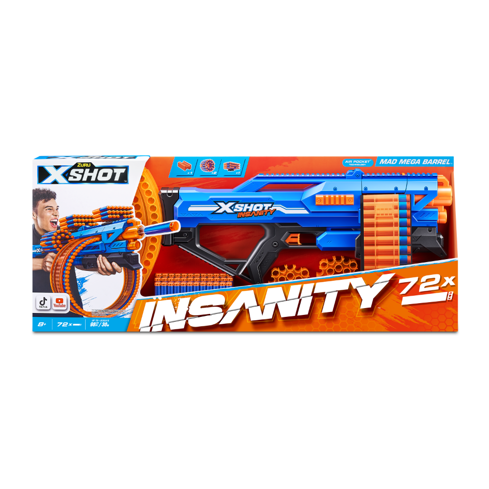 ZURU X Shot Insanity Mad Mega Barrel Blaster