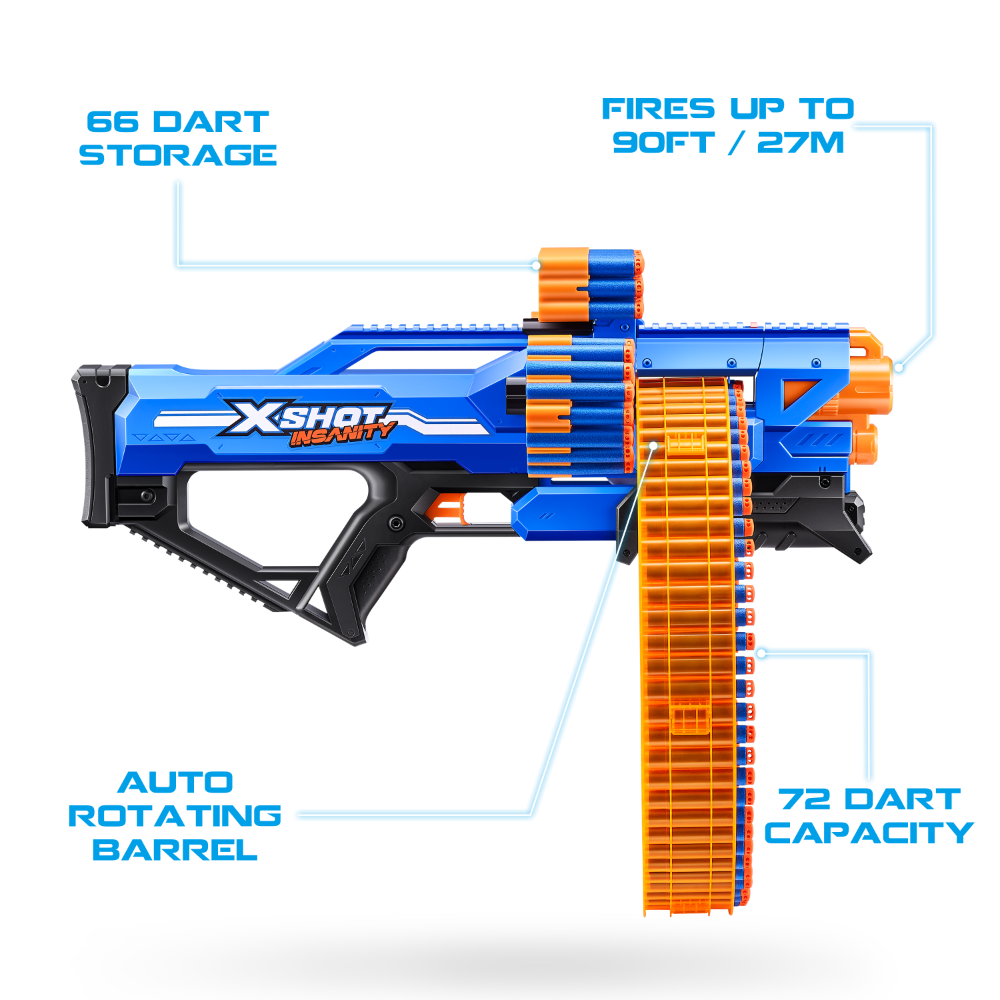 ZURU XSHOT Insanity Mad Mega Barrel Blaster