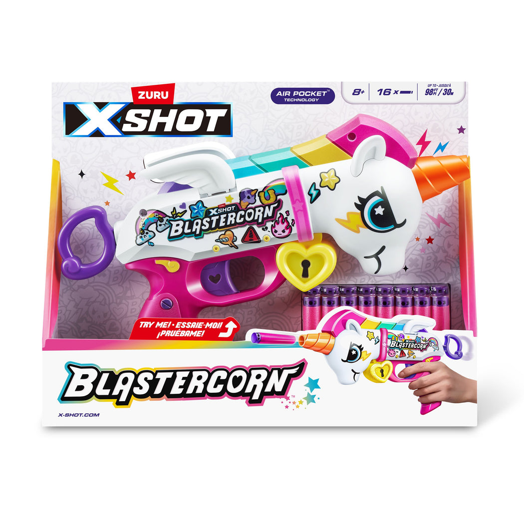 ZURU X Shot Blastercorn Series 1 Unicorn Blaster 16 Darts - 1