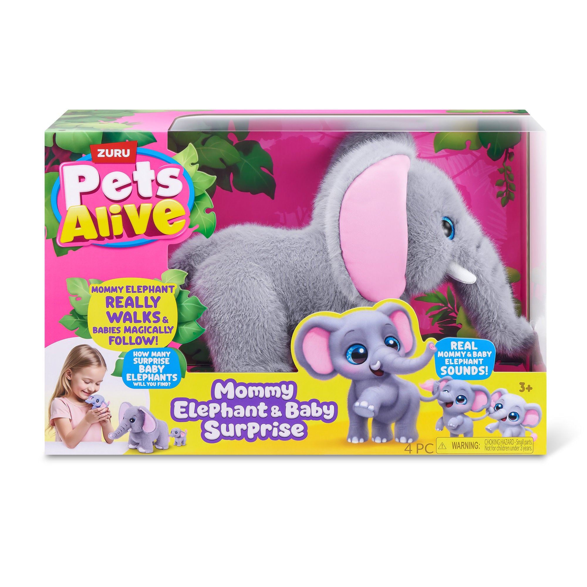 ZURU Pets Alive Mama Elephant & Baby Surprise