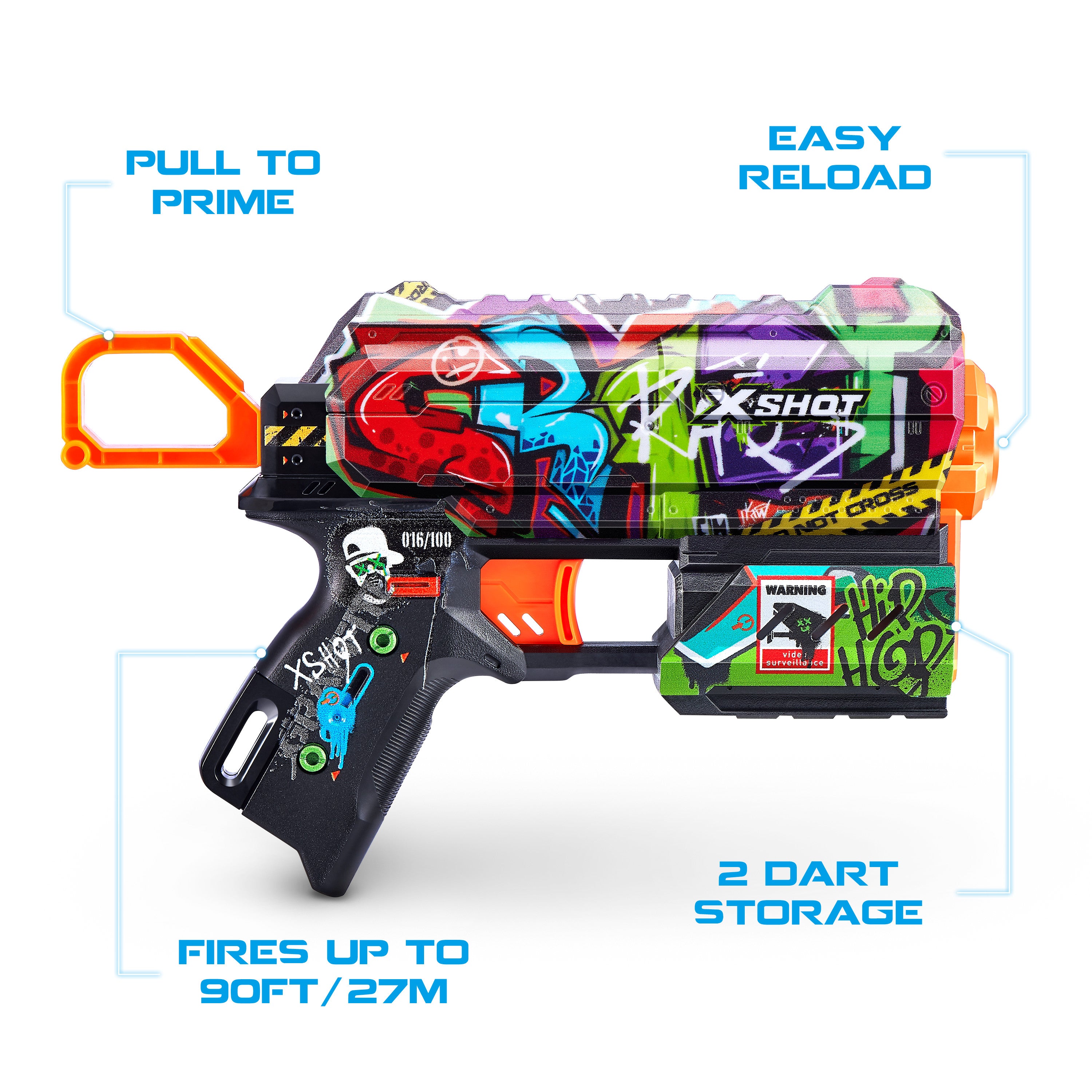 ZURU XSHOT Skins Flux Dart Blaster Assorted Styles