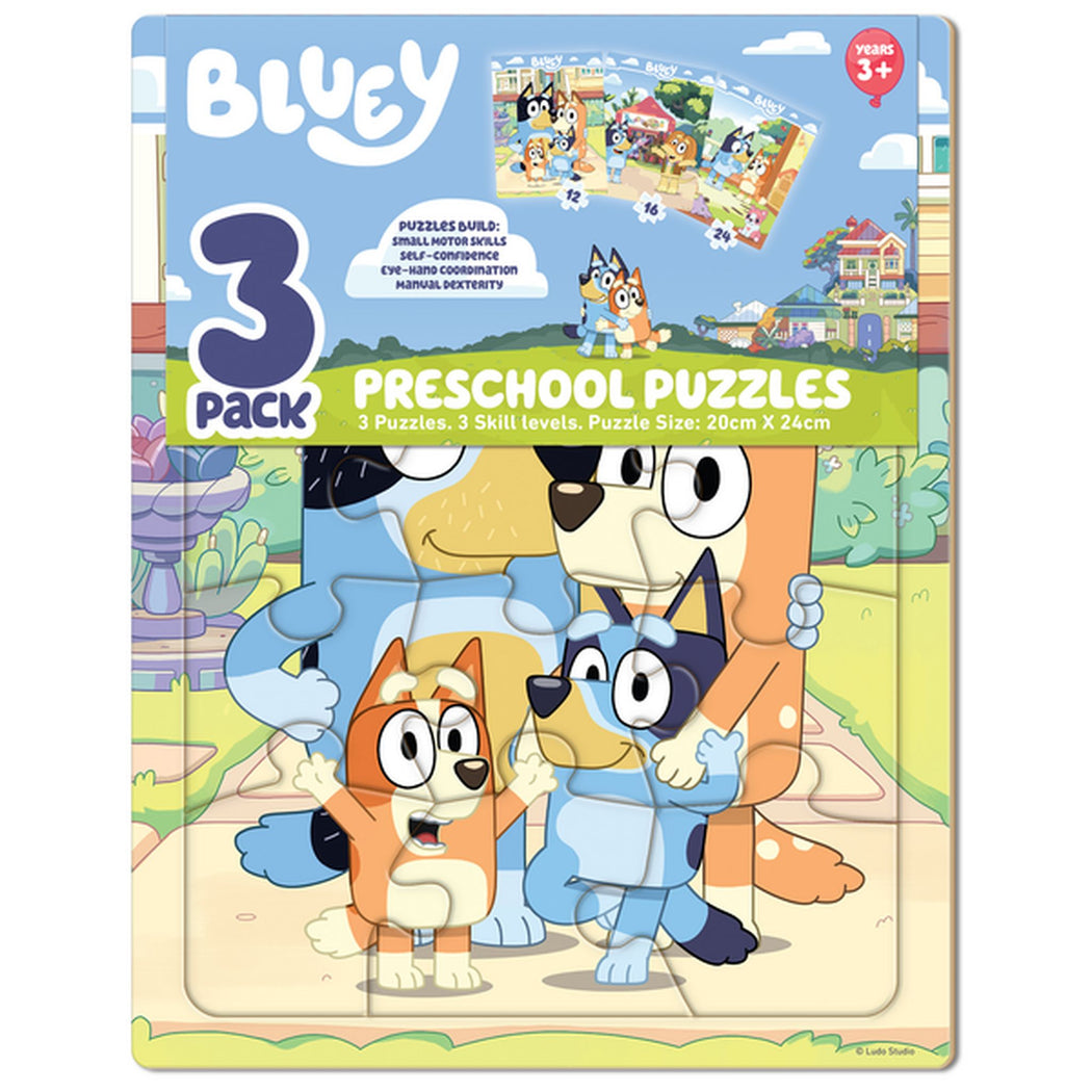 Bluey Preschool Puzzles 3 Pack - 1