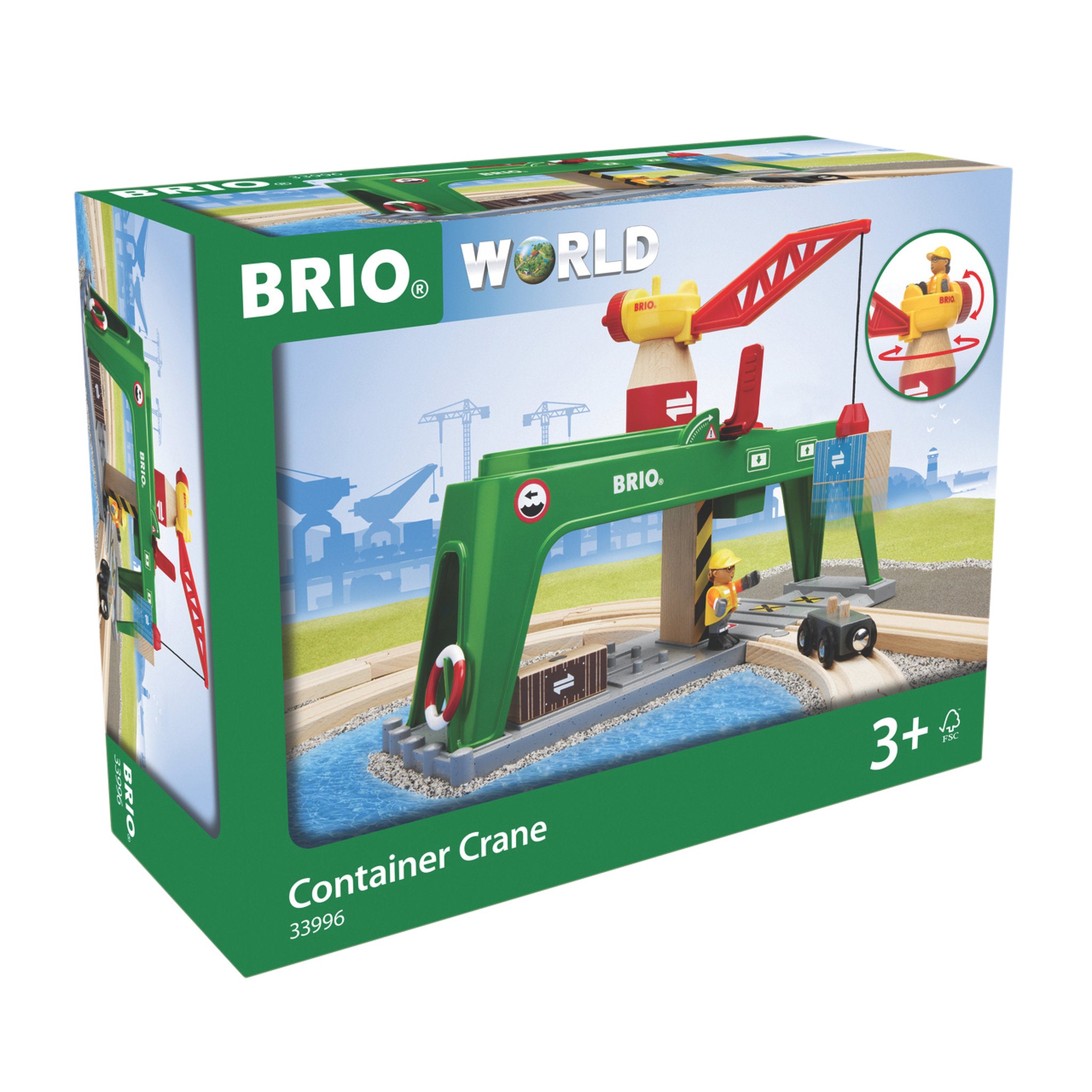 BRIO World  Crane Container Crane 6 Pieces