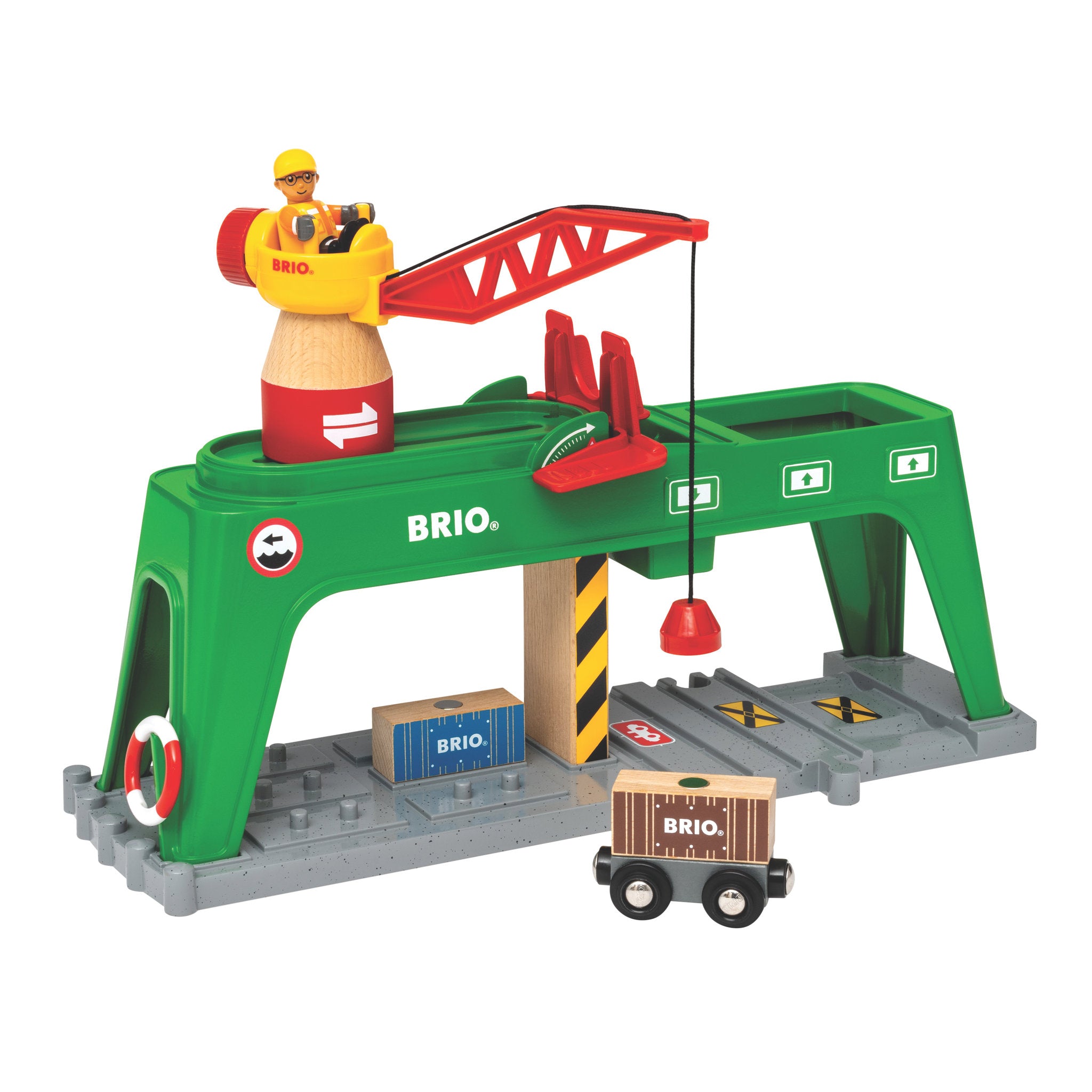 BRIO World  Crane Container Crane 6 Pieces