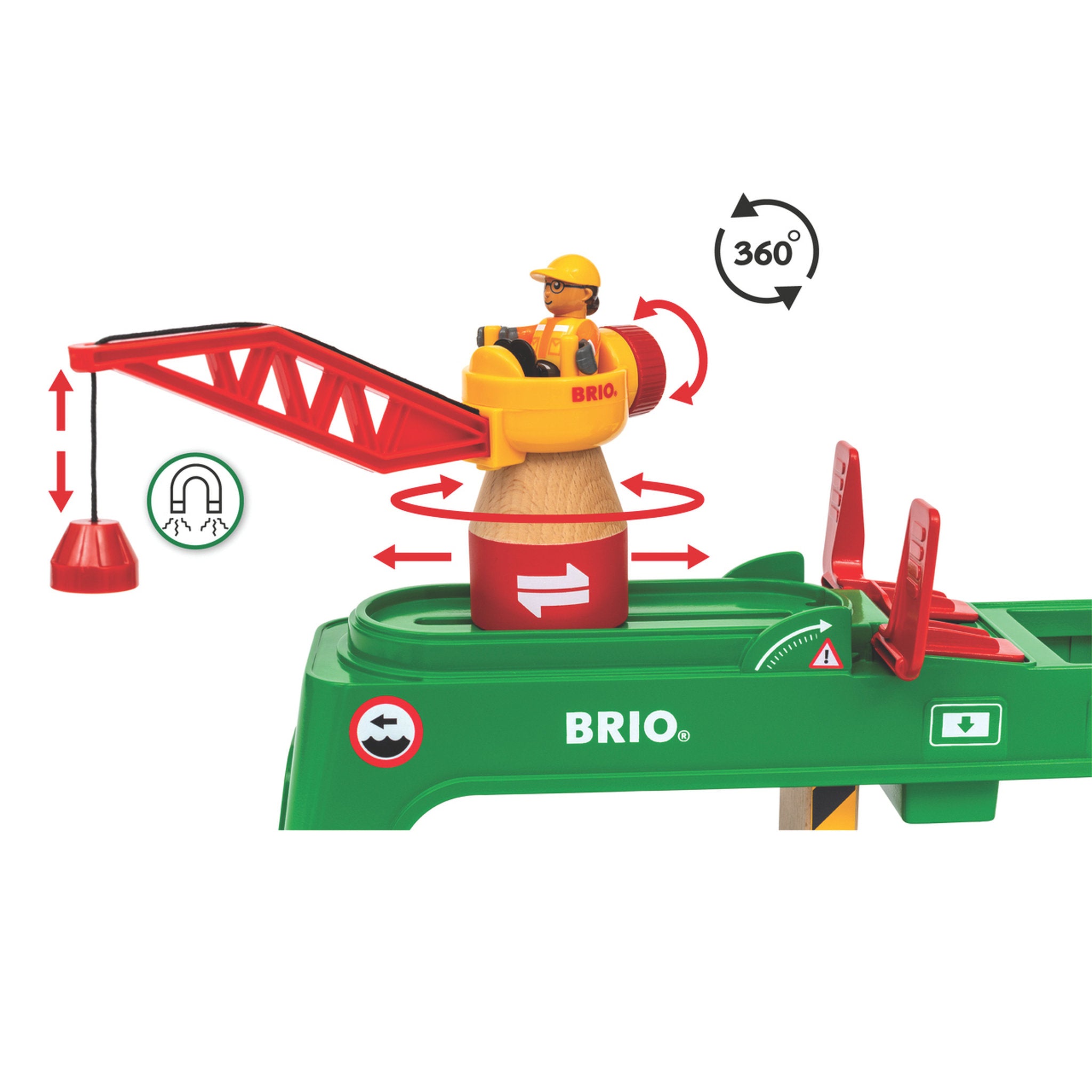 BRIO World  Crane Container Crane 6 Pieces
