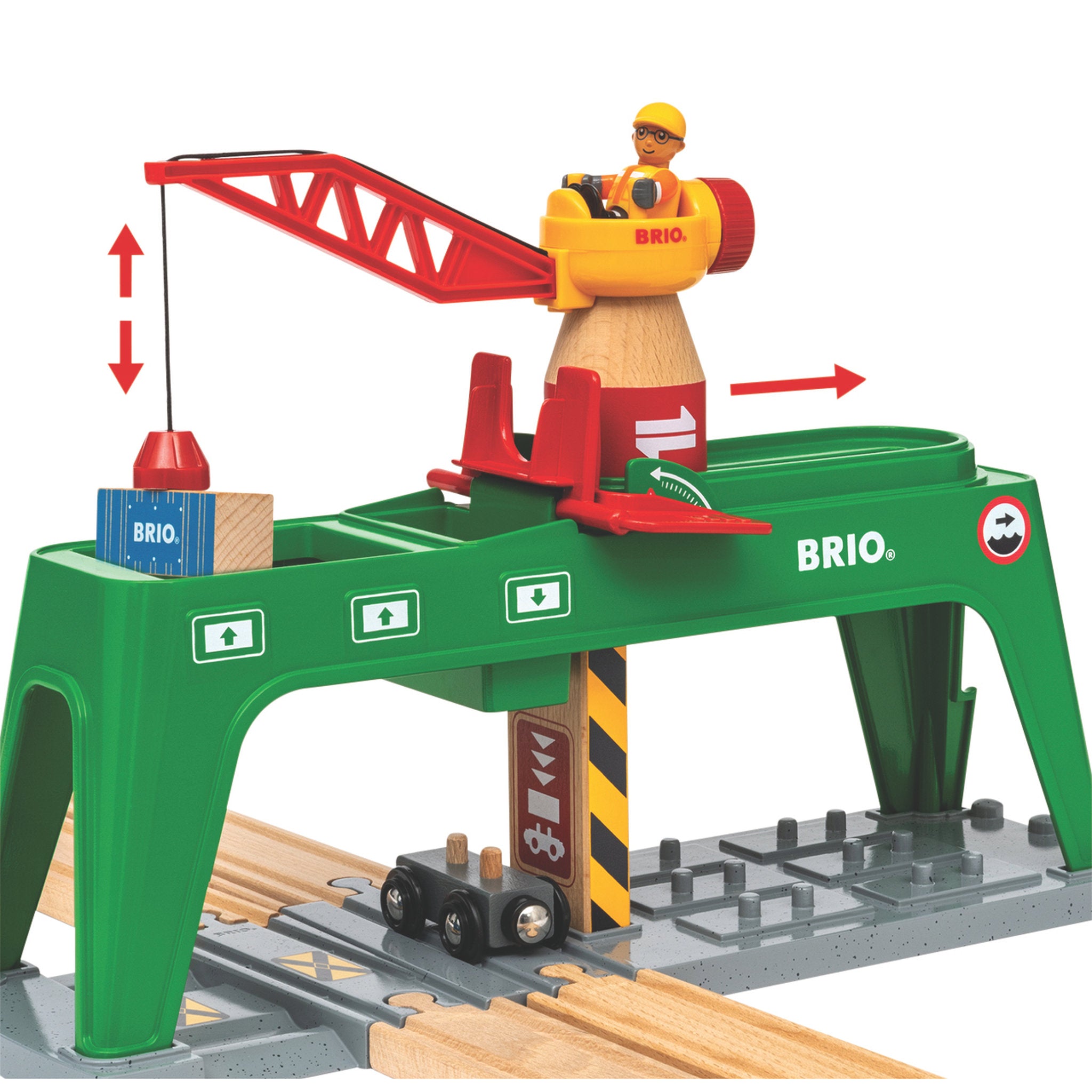 BRIO World  Crane Container Crane 6 Pieces