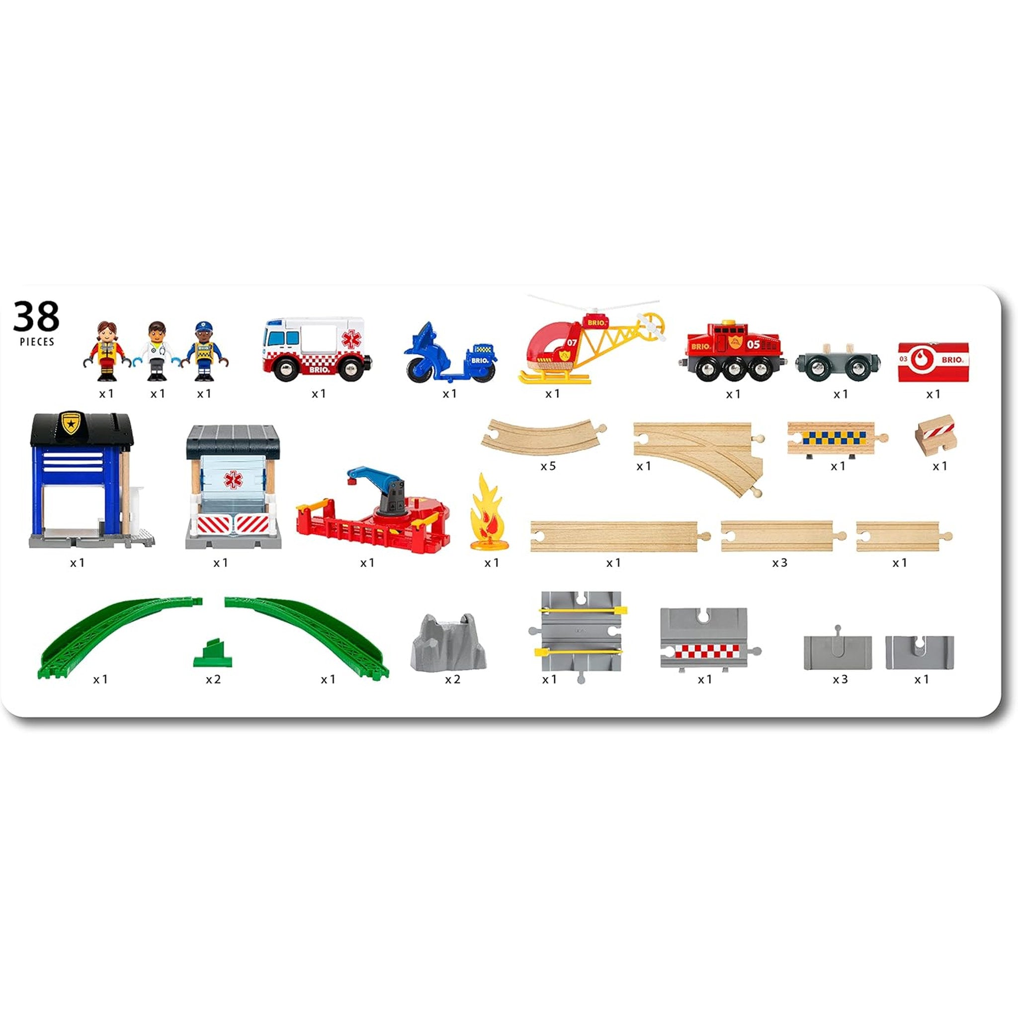 BRIO World Rescue Team Train Set 44 Pieces