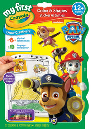 Crayola PAW Patrol My First Colour & Shapes Sticker Activity Book - Toyworld Australia