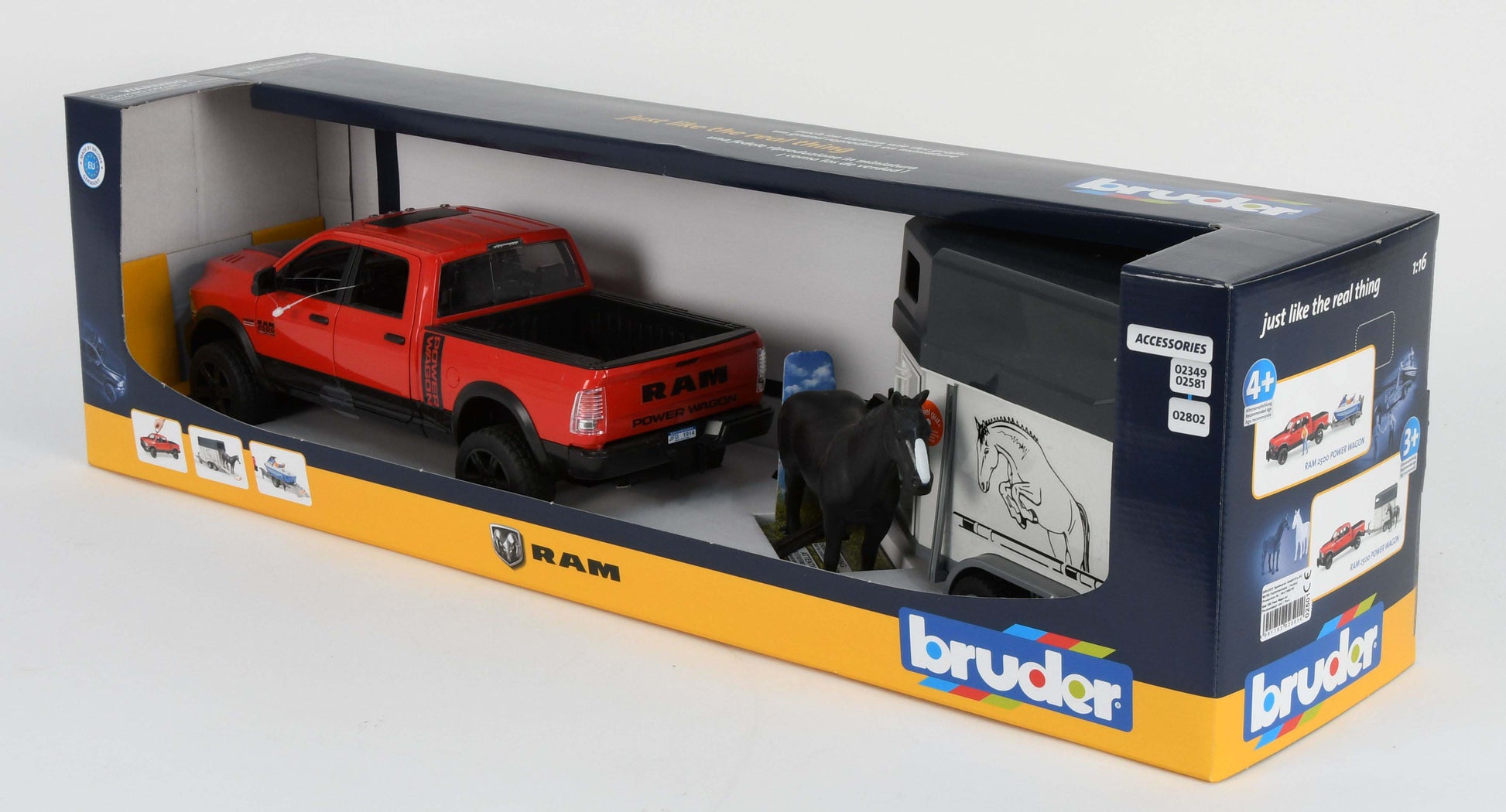 Bruder Ram Power Wagon With Horse Float - Toyworld Australia