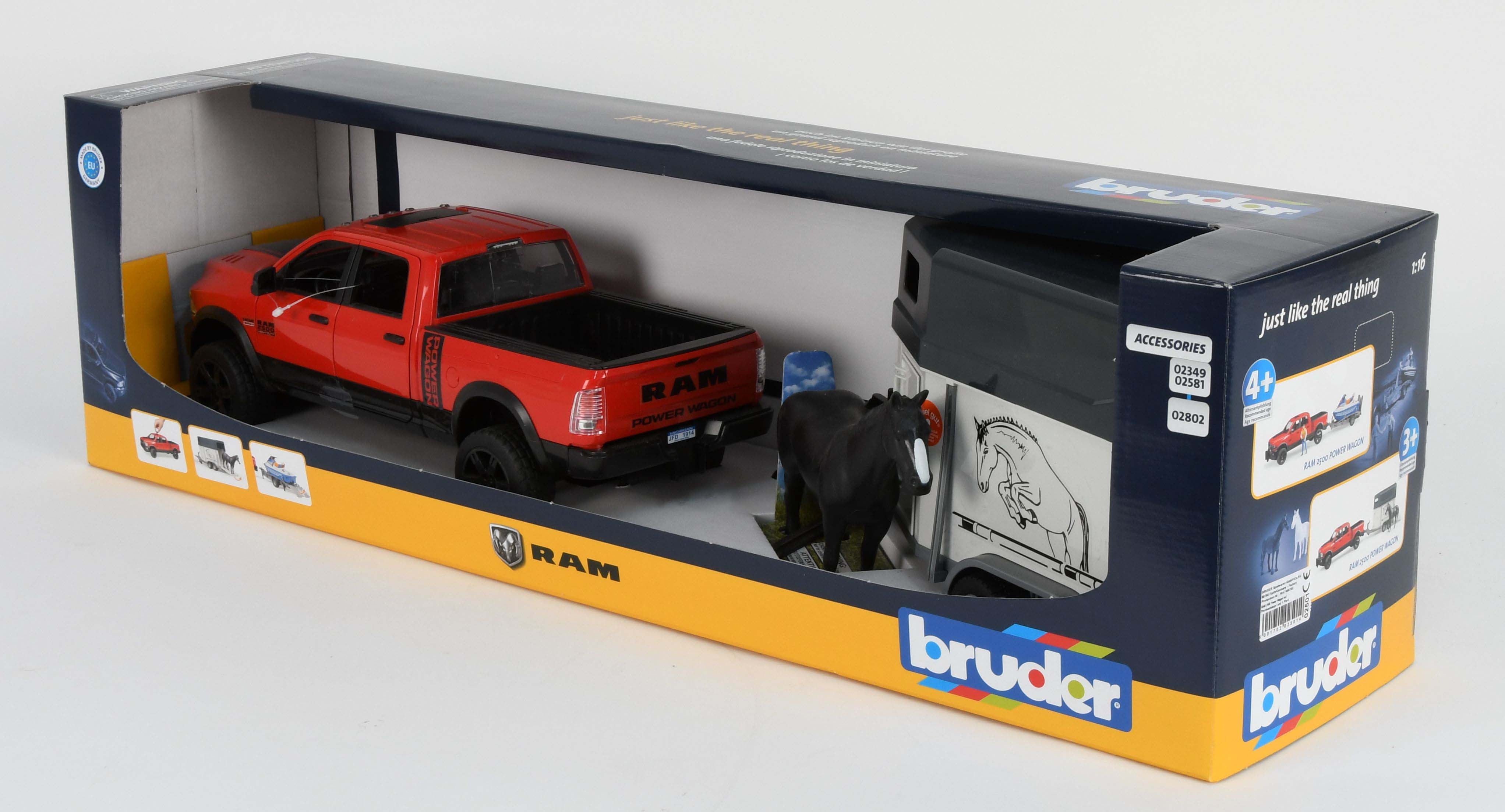 Bruder Ram Power Wagon With Horse Float - Toyworld Australia