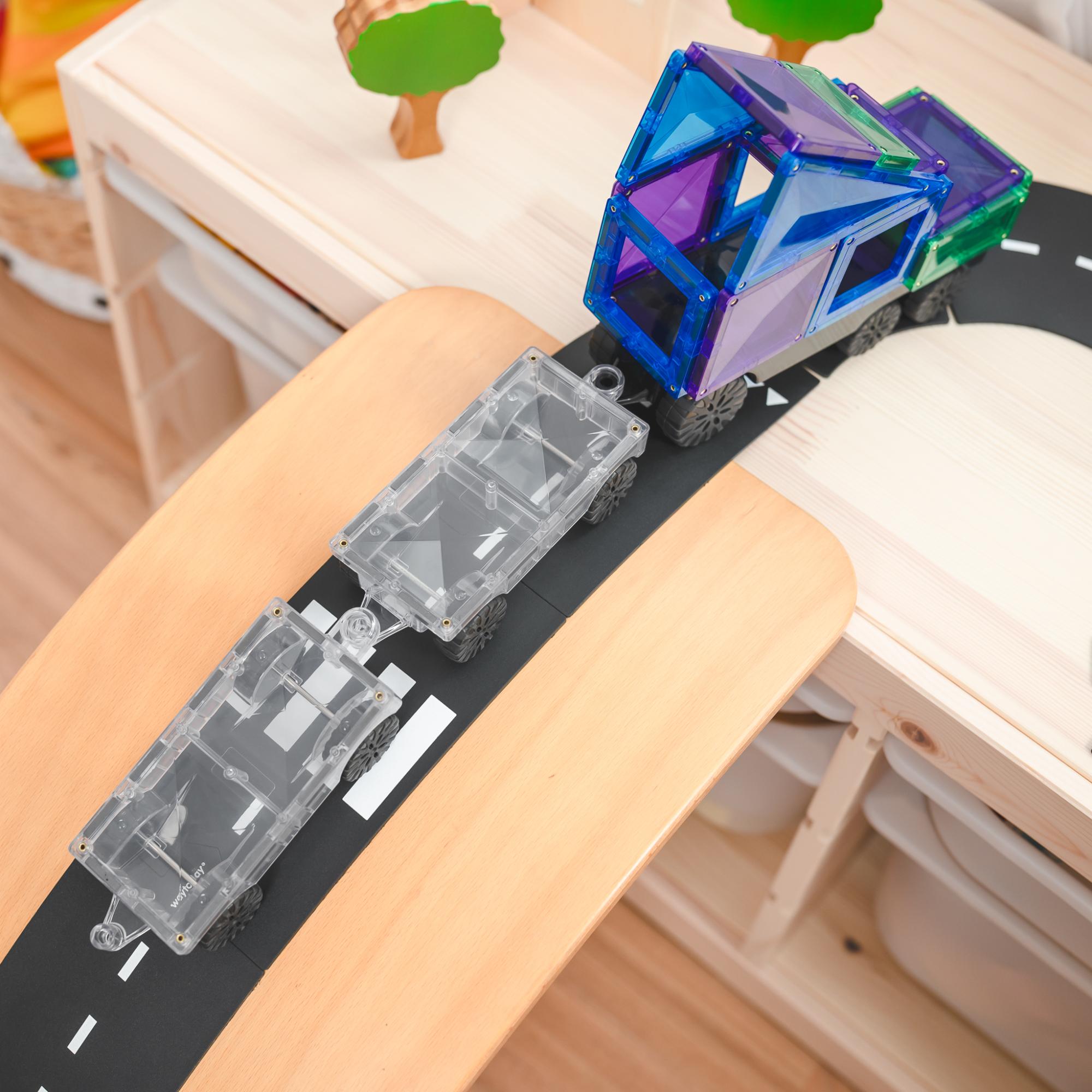 CONNETIX Magnetic Tiles 50 Piece Rainbow Transport Pack