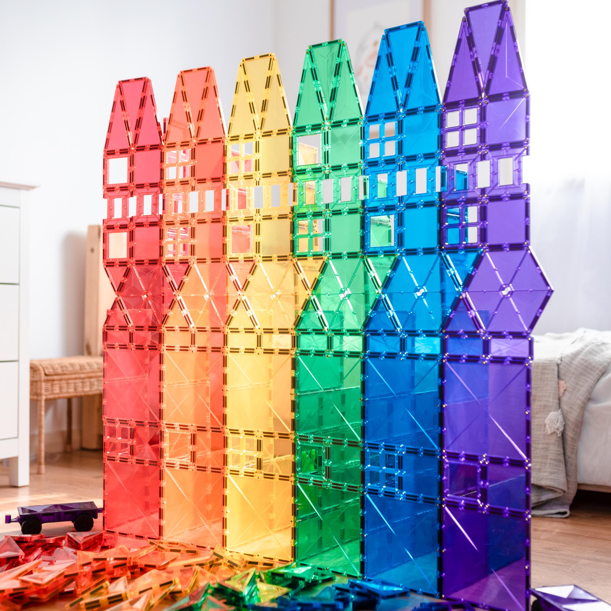 CONNETIX Magnetic Tiles 212 Piece Rainbow Mega Pack