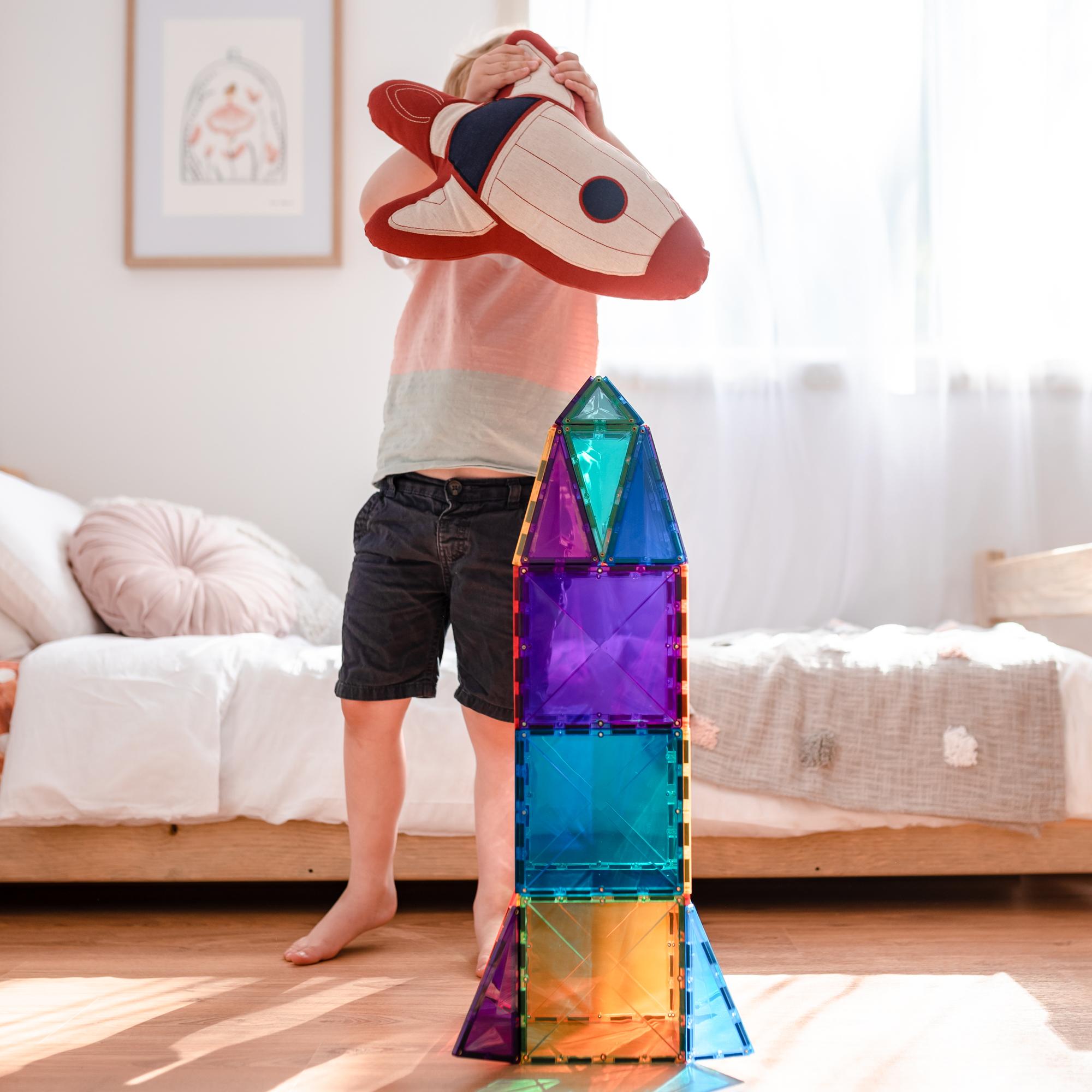 CONNETIX Magnetic Tiles 212 Piece Rainbow Mega Pack