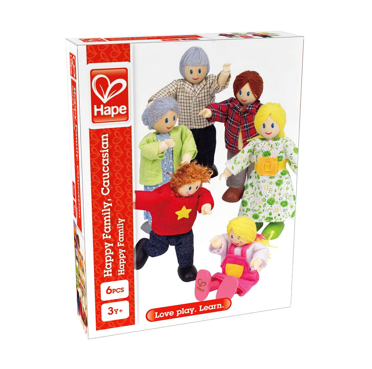 Hape Happy Family Of 6 - Caucasian - Toyworld Australia