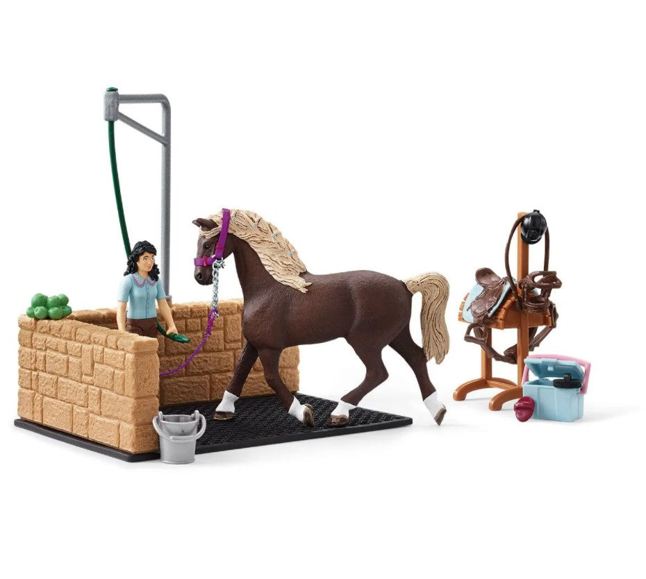Schleich Horse Club Washing Area With Emily & Luna Set