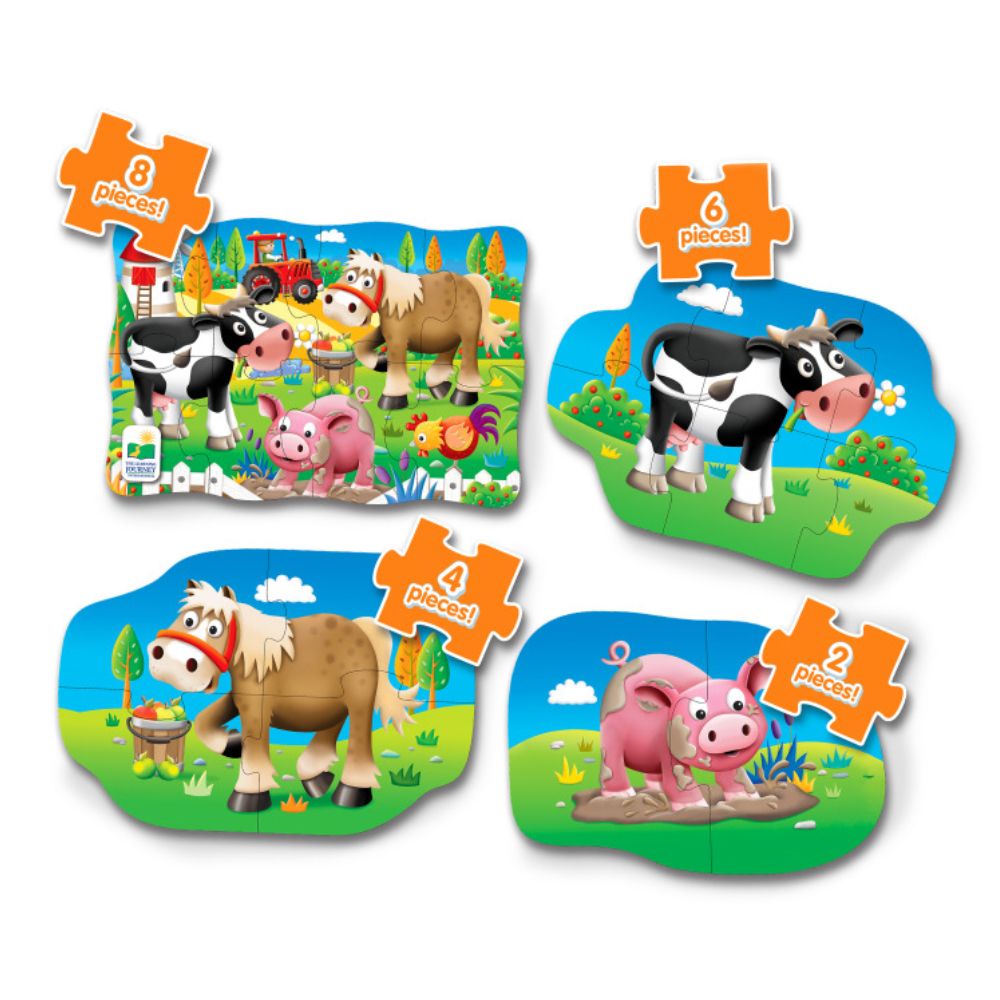 Learning Journey My First Puzzle 4-in-a-Box Farm - Toyworld Australia