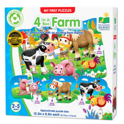 Learning Journey My First Puzzle 4-in-a-Box Farm - Toyworld Australia