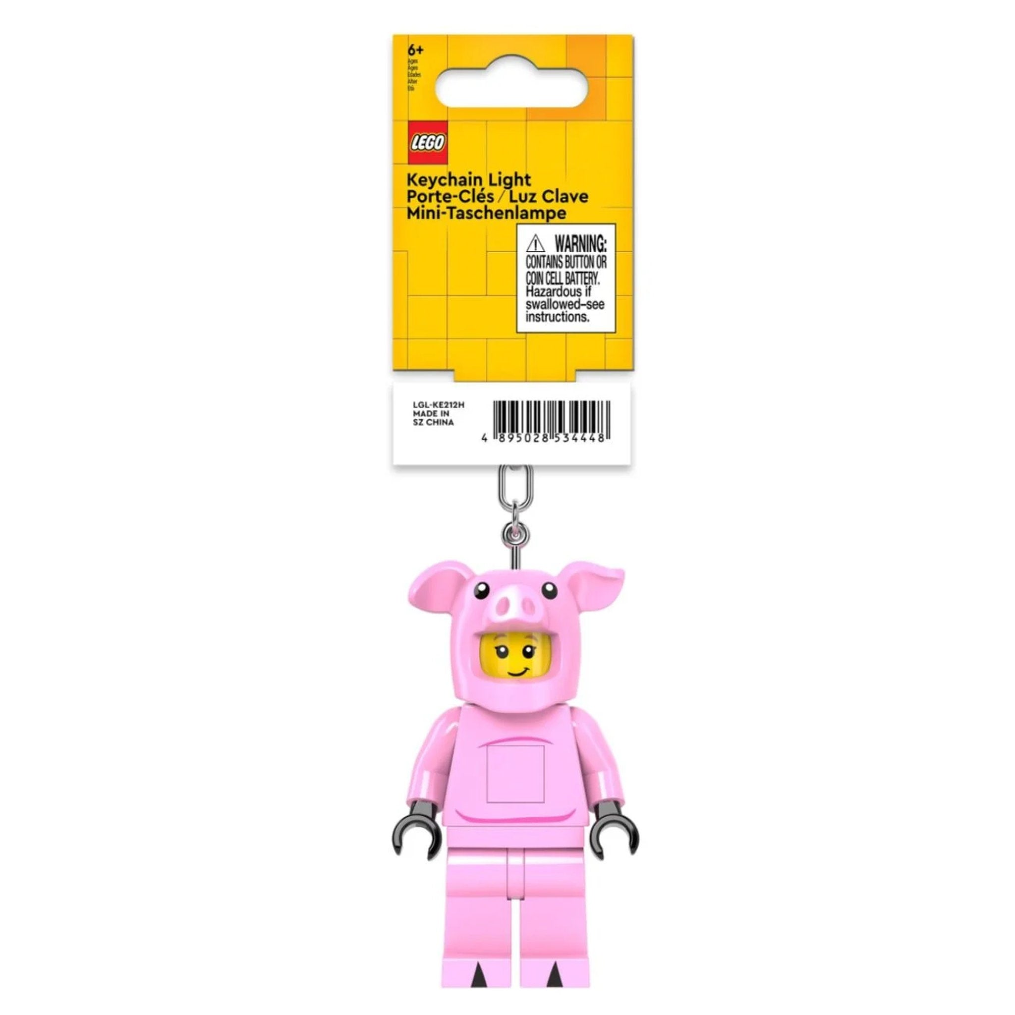 LEGO Minifigures Keychain LED Key Light Piggy Guy