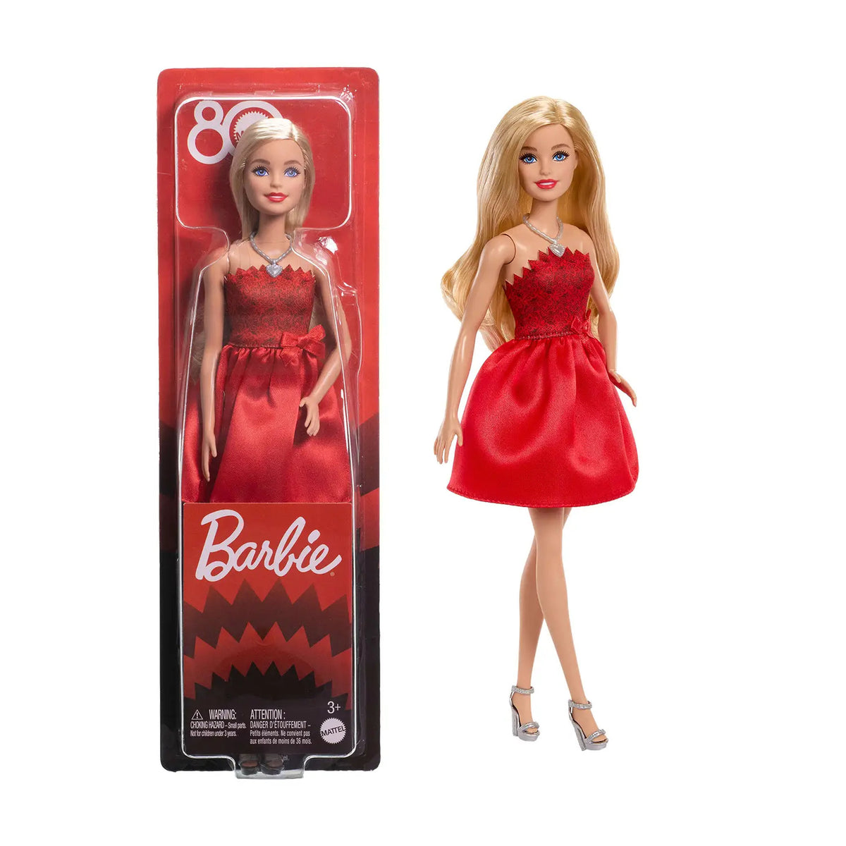 Barbie Mattel 80th Anniversary Ruby-Red Celebration Doll