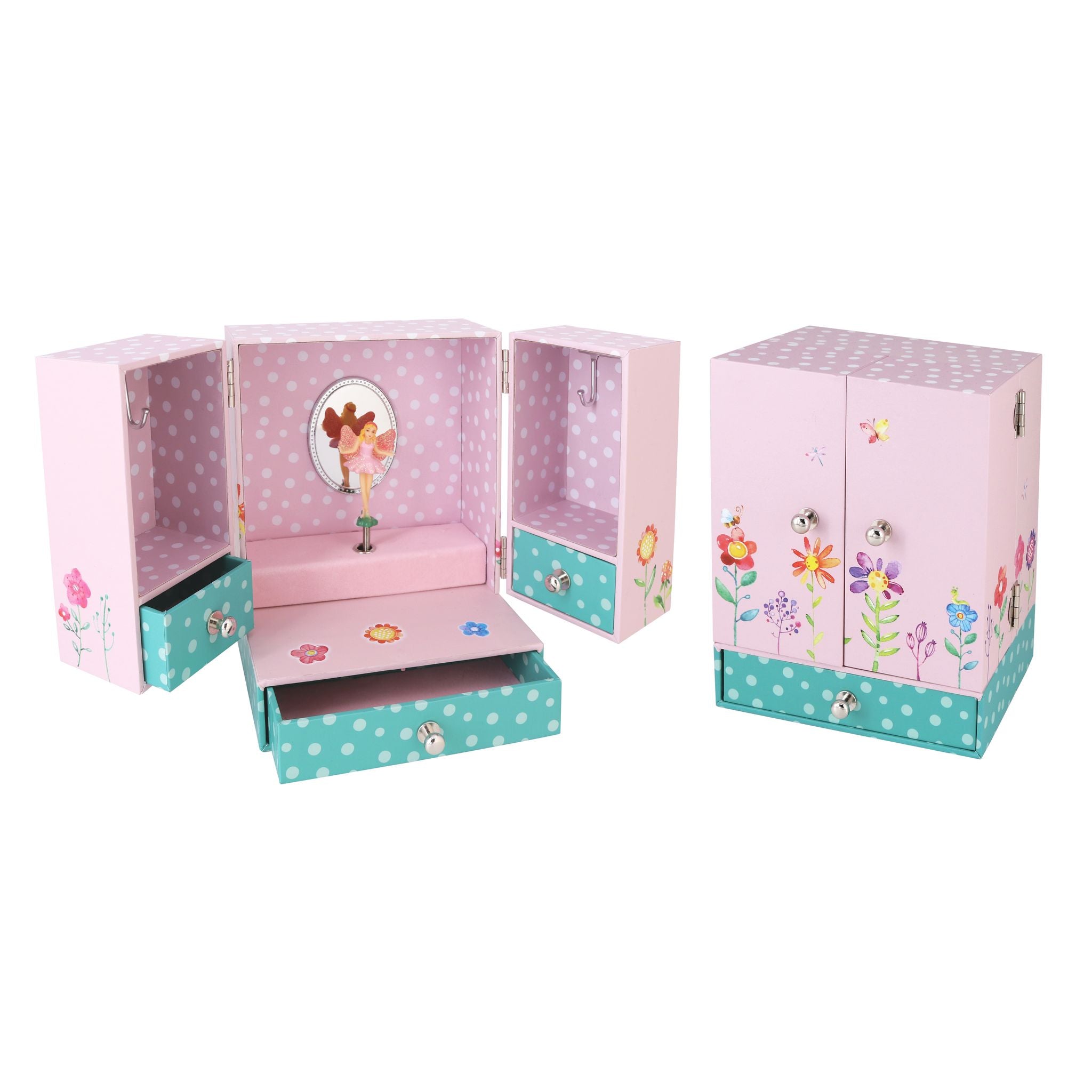 Music Box With Wardrobe - Floral Flower Fairy