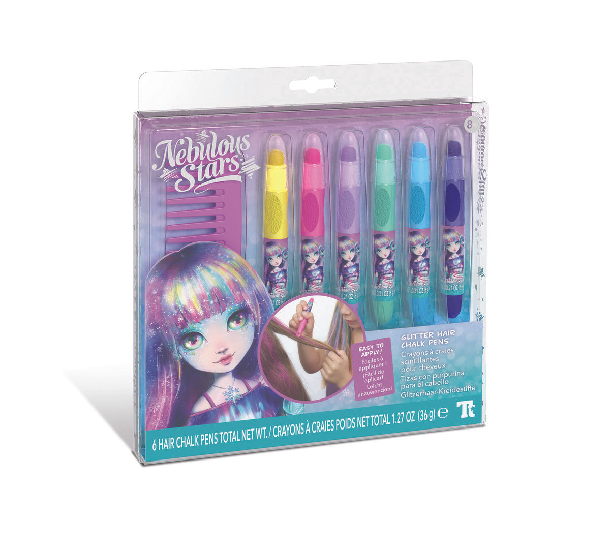Nebulous Stars Glitter Hair Chalk Pens