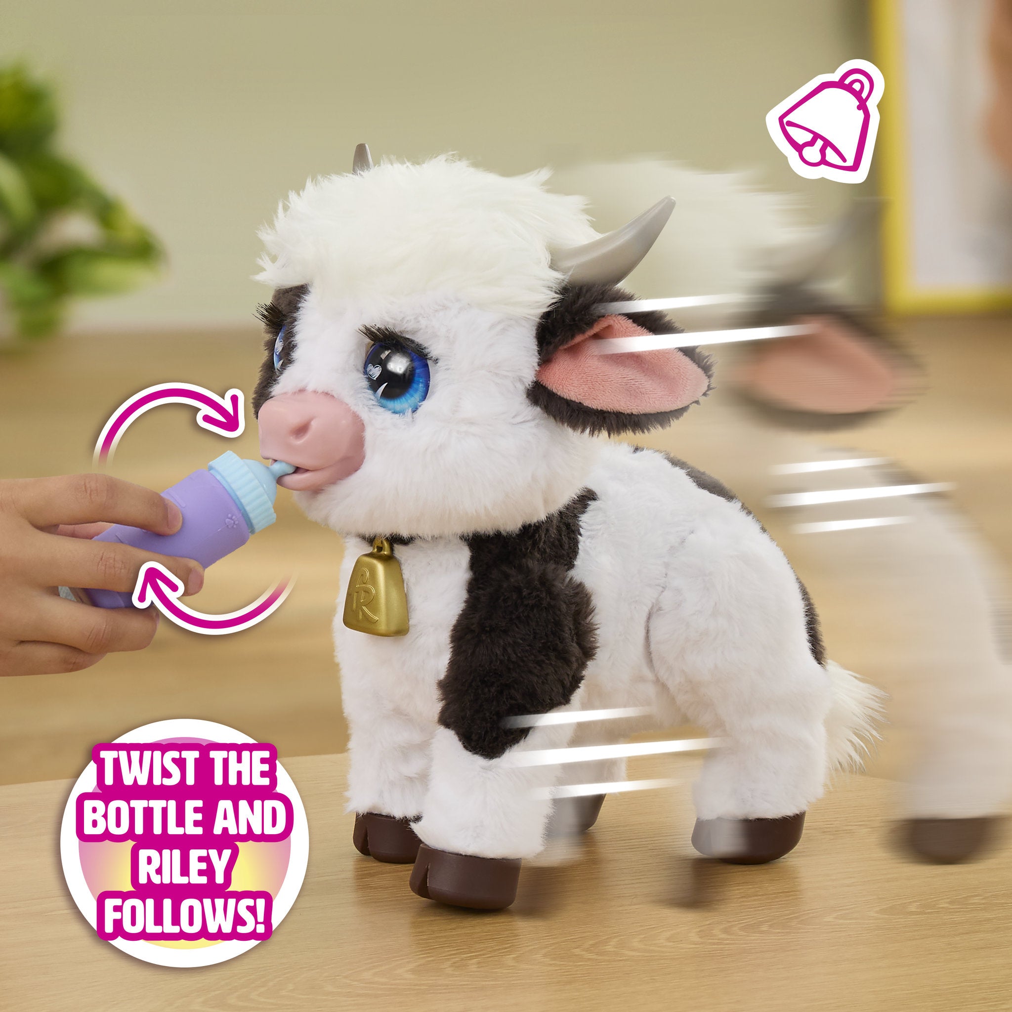 FurReal Riley the Feed & Follow Cow