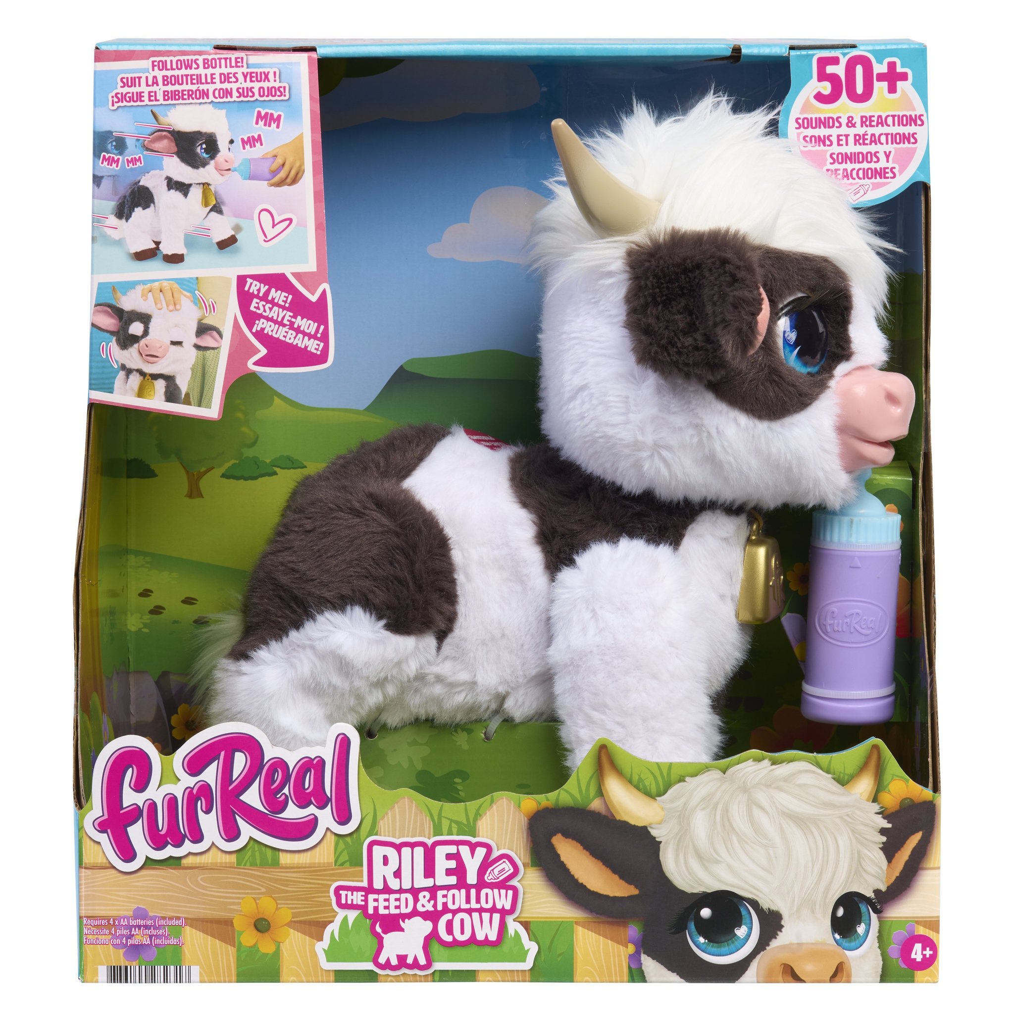 FurReal Riley the Feed & Follow Cow