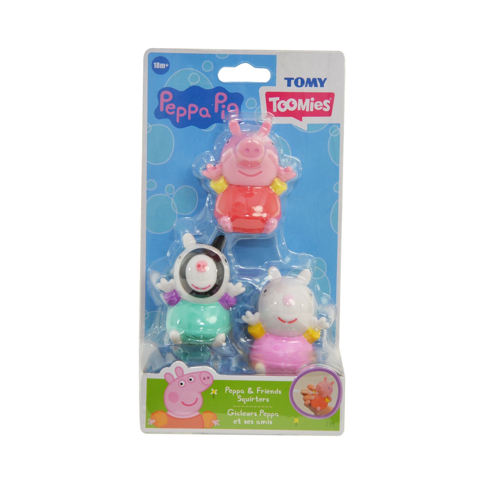 TOMY Toomies Peppa Pig Squirters 3 Pack - Peppa Pig and Friends