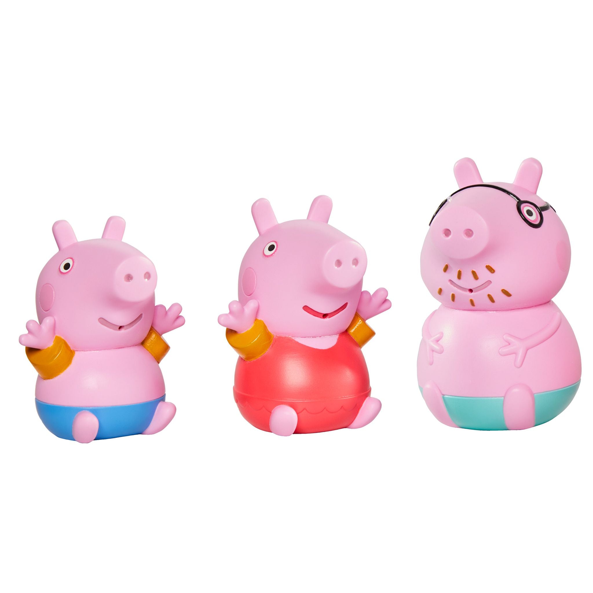 TOMY Toomies Peppa Pig Squirters 3 Pack - Daddy Pig, Peppa And George