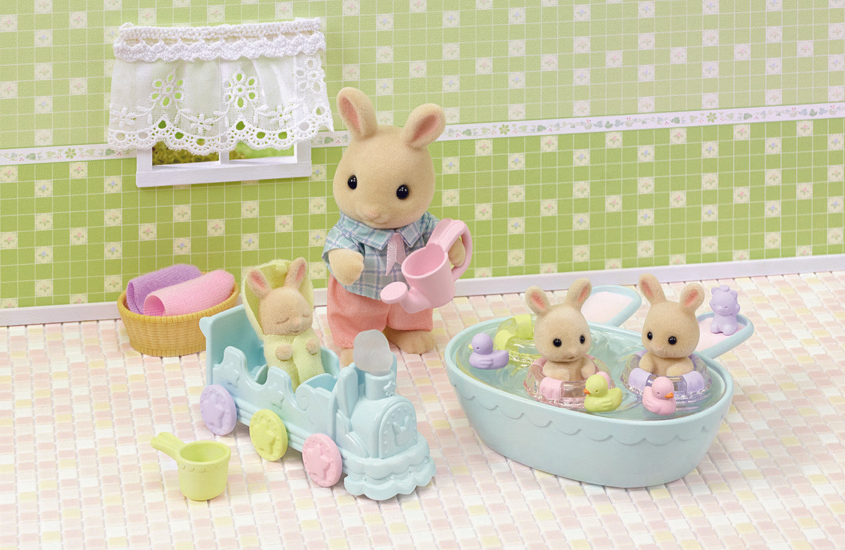 Sylvanian Families Triplets Baby Bathtime Set
