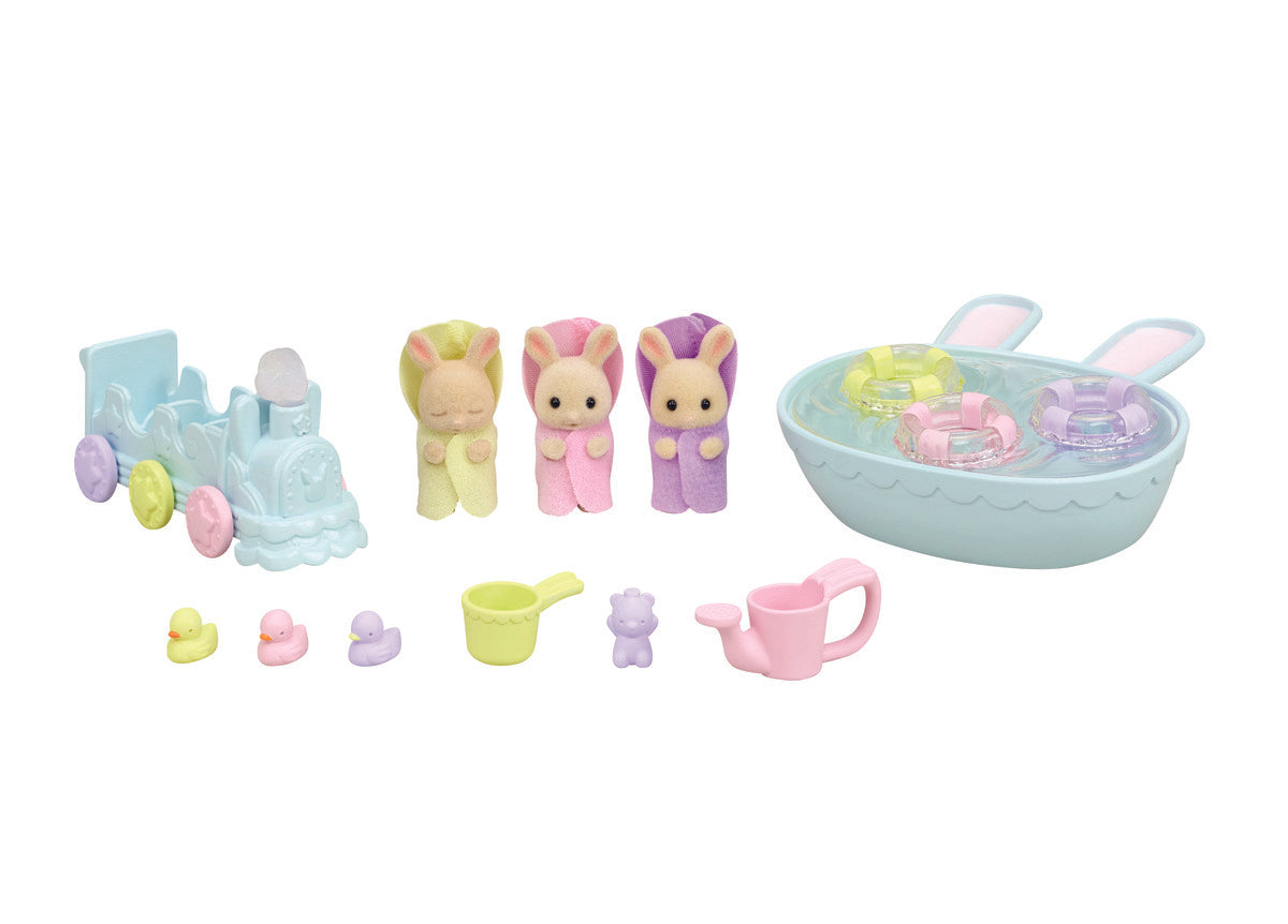 Sylvanian Families Triplets Baby Bathtime Set