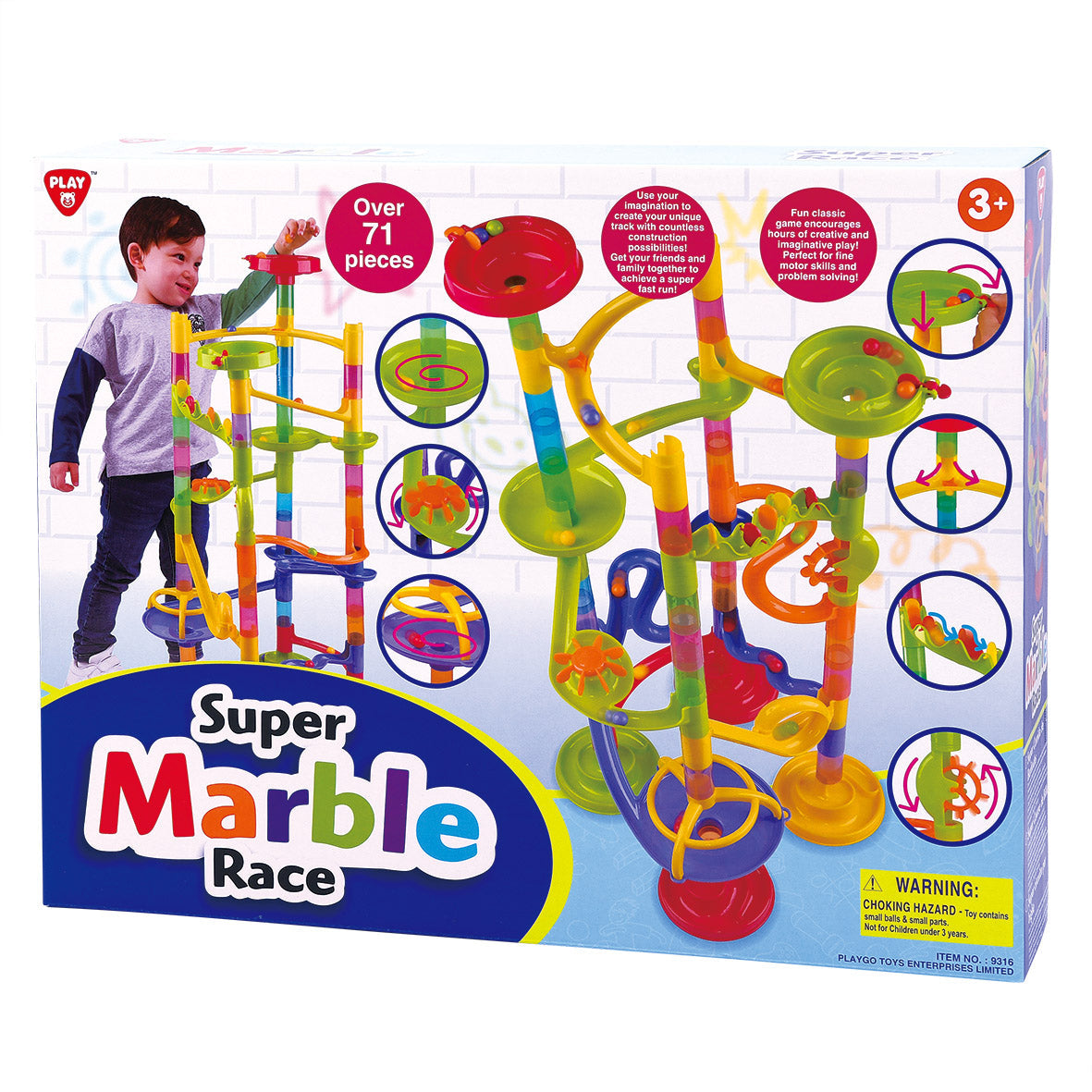 Playgo Toys Super Marble Race 71 Pieces