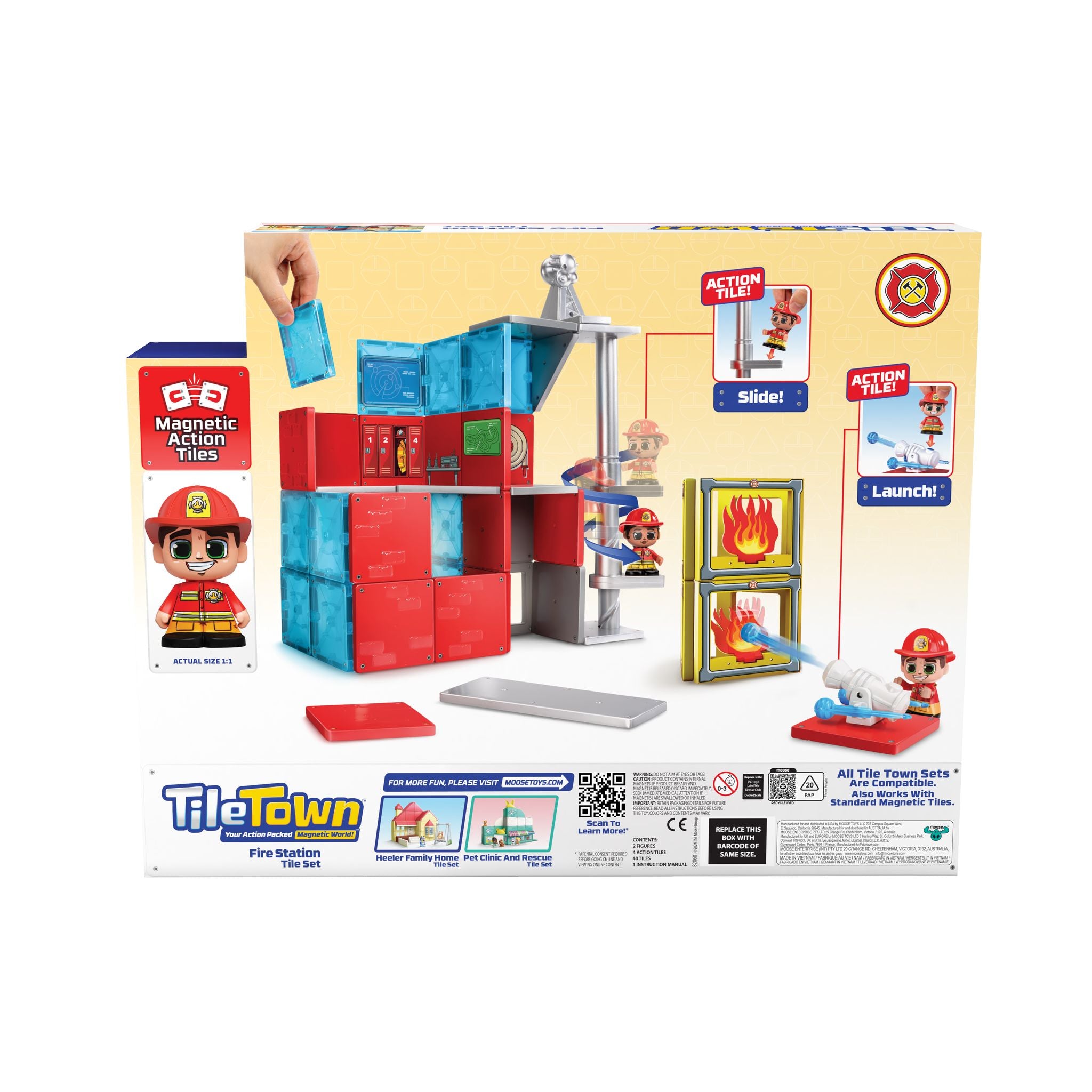 Tile Town Fire Station 46 Piece Tile Set