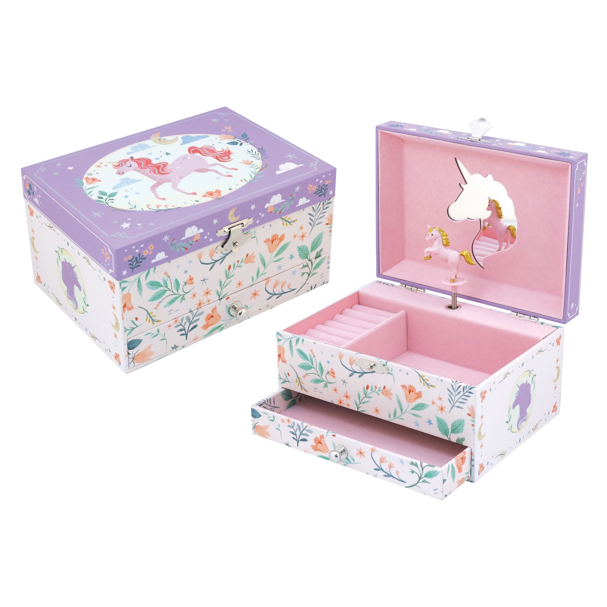 Unicorn Music Box With Drawer