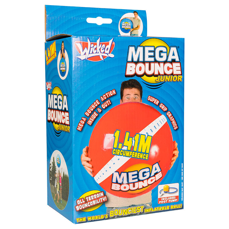 WICKED MEGA BOUNCE JUNIOR 1.4M ASSORTED STYLES RED/BLUE