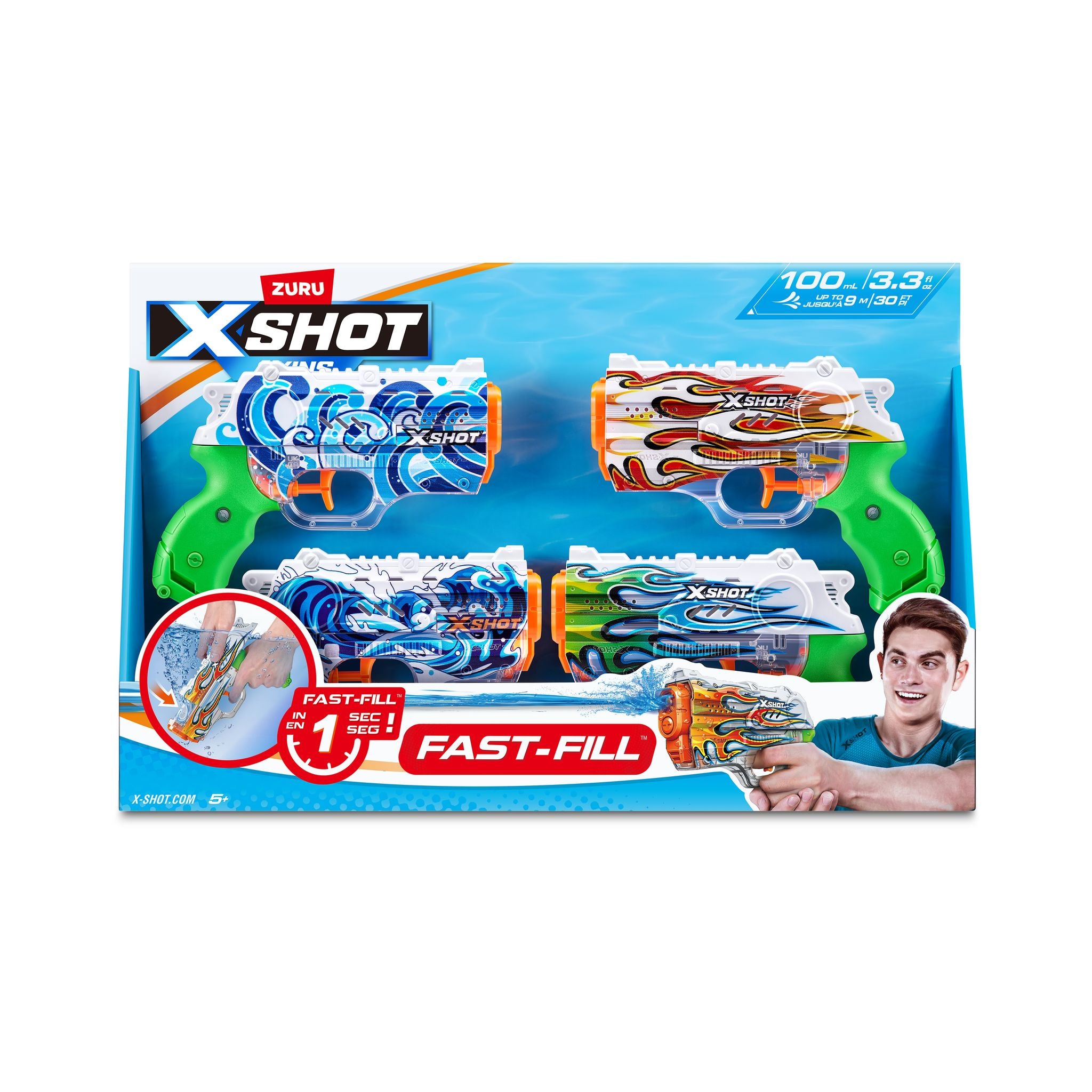 ZURU X Shot Fast Fill Skins Nano 4 Pack