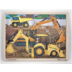 MELISSA & DOUG - DIGGERS AT WORK WOODEN PUZZLE