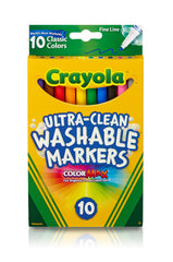 CRAYOLA ULTRA CLEAN WASHABLE FINE LINE MARKERS