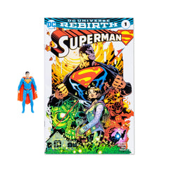 DC DIRECT  3IN COMIC WITH FIGURE WV1  SUPERMAN (REBIRTH)