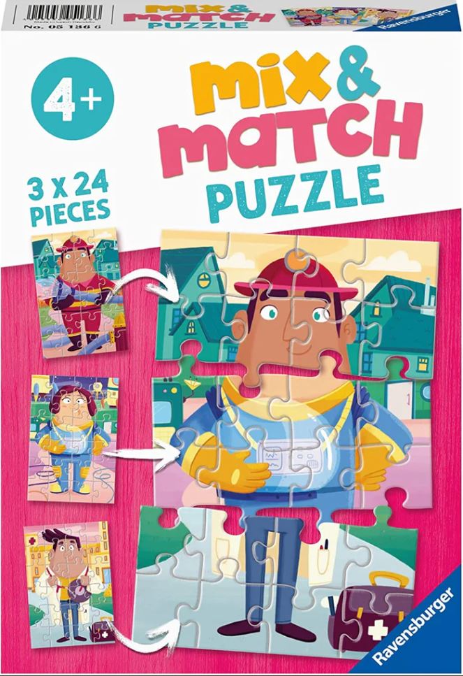 Ravensburger Job Swap Mix & Match Puzzle 3X24 Piece