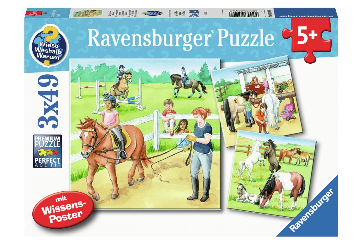 Ravensburger A Day At The Stables Puzzle 3X49 Piece