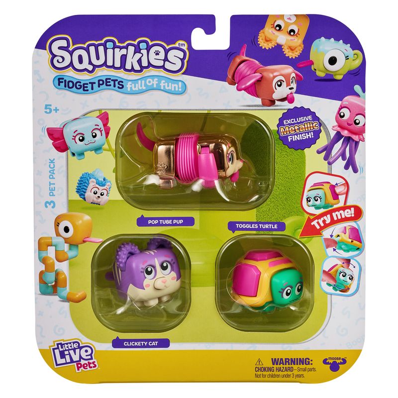 LITTLE LIVE PETS SQUIRKIES S1 3 PACK ASSORTED STYLES
