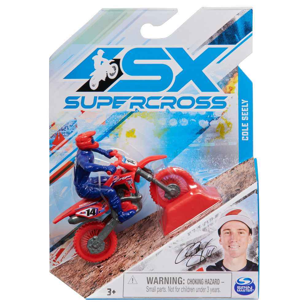 SX SUPERCROSS 1:24 DIE CAST MOTORCYCLE - COLE SEELY (WITH STAND)